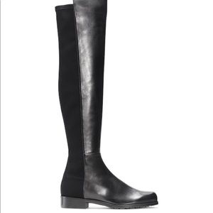 Stuart Weitzman 50/50 Black Leather Boots